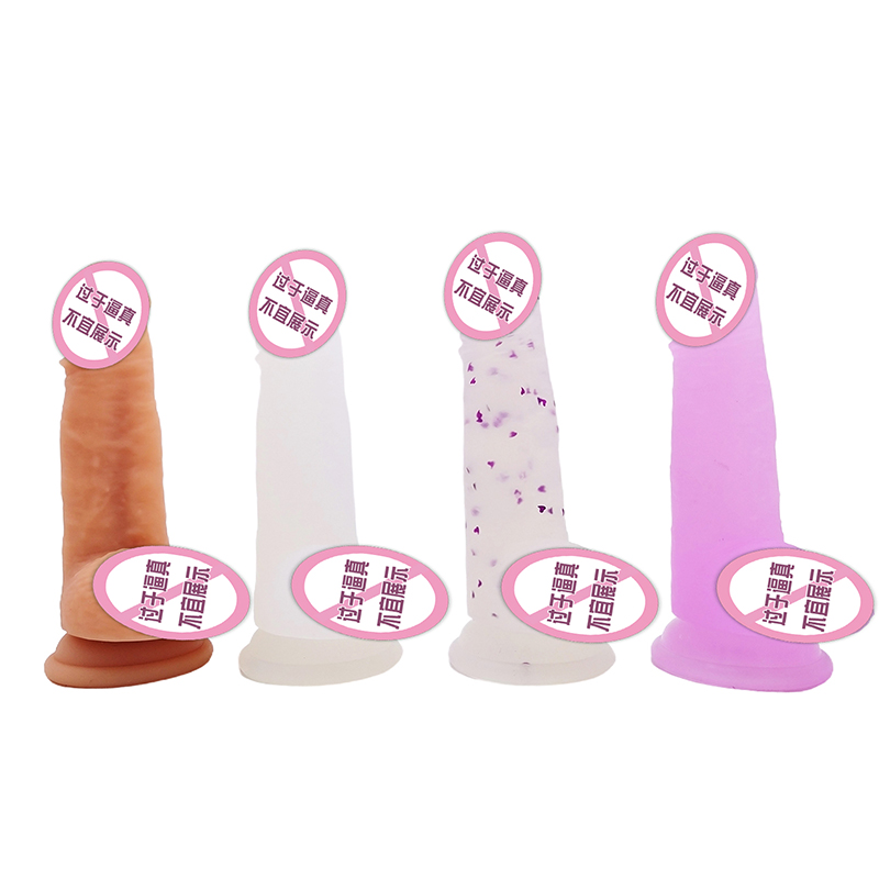 848/849 Groothandel Populaire Simulatie Pik Penis Didol Sex Toy Sucker Vrouwen enorme realistische Crystal Dildo\'s voor vrouwelijke mannen