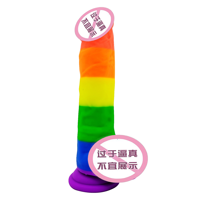 806-rainbow penis vergroting telescopische stuwkracht penis hond enorm anale dildo sex speelgoed grote lange realistische dildo voor vrouwen
